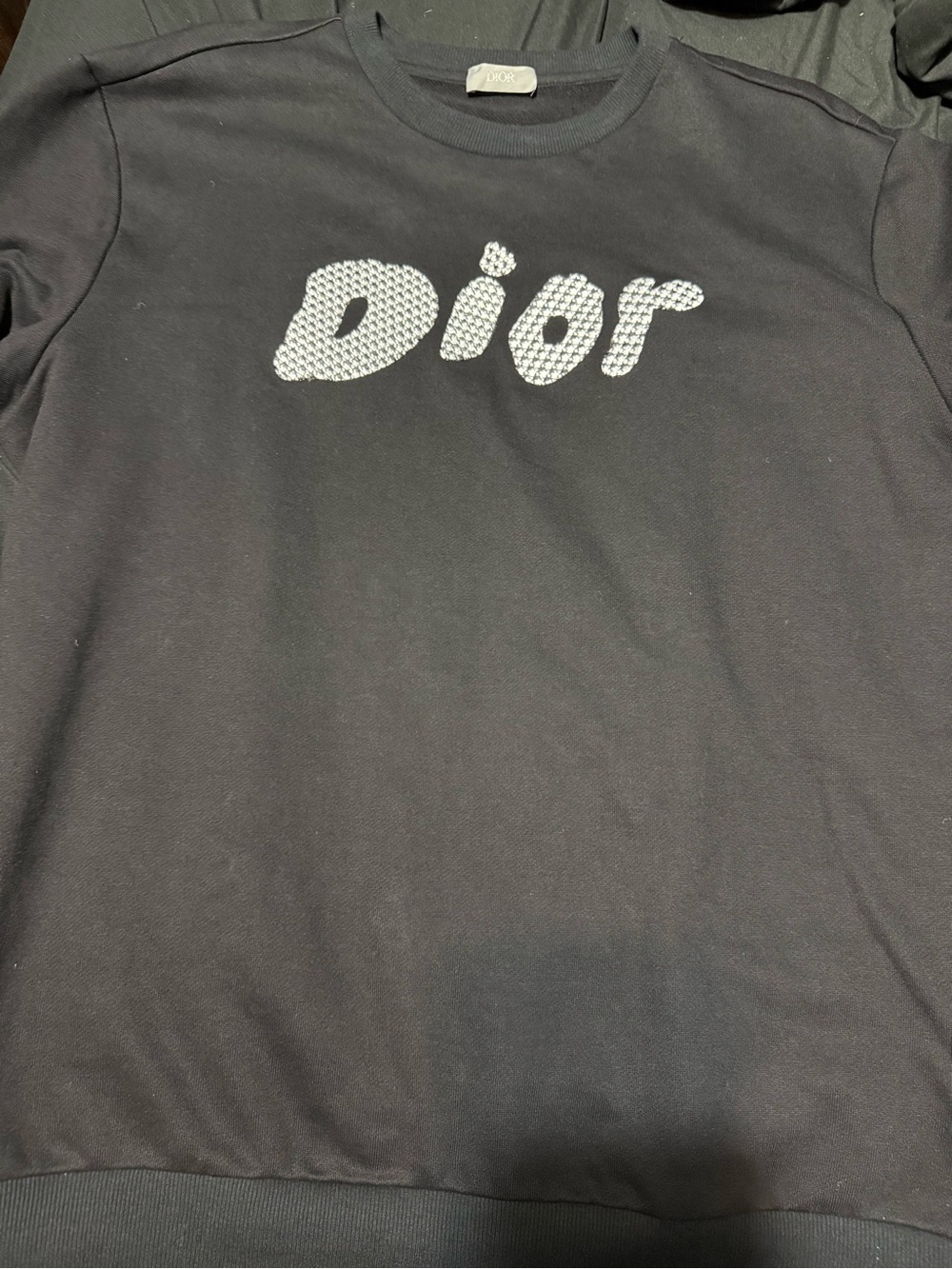 Dior w Black Logo Crewneck Shirt